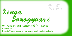 kinga somogyvari business card